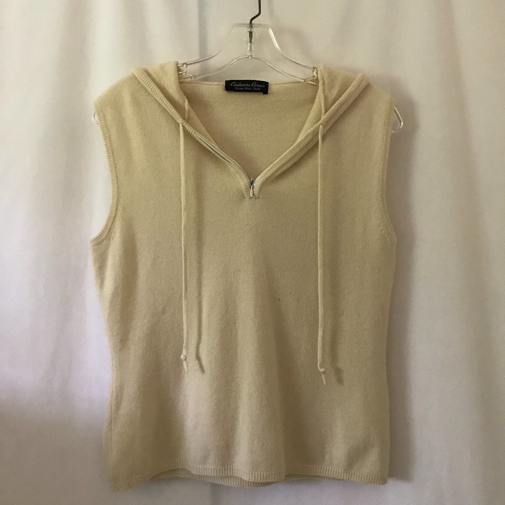 Cashmere Corner Hooded Sleeveless Top